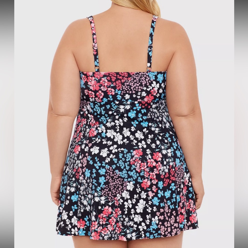 Swim Solutions floral swim dress - Picture 2 of 13